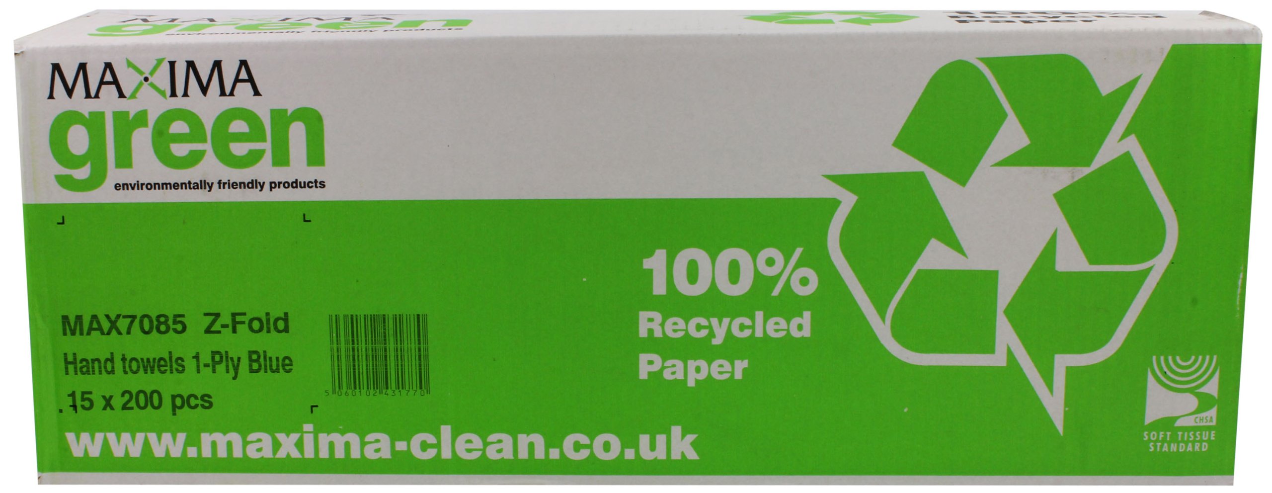 Maxima CPD43177 Z-Fold Hand Towel, Pack of 15, Blue