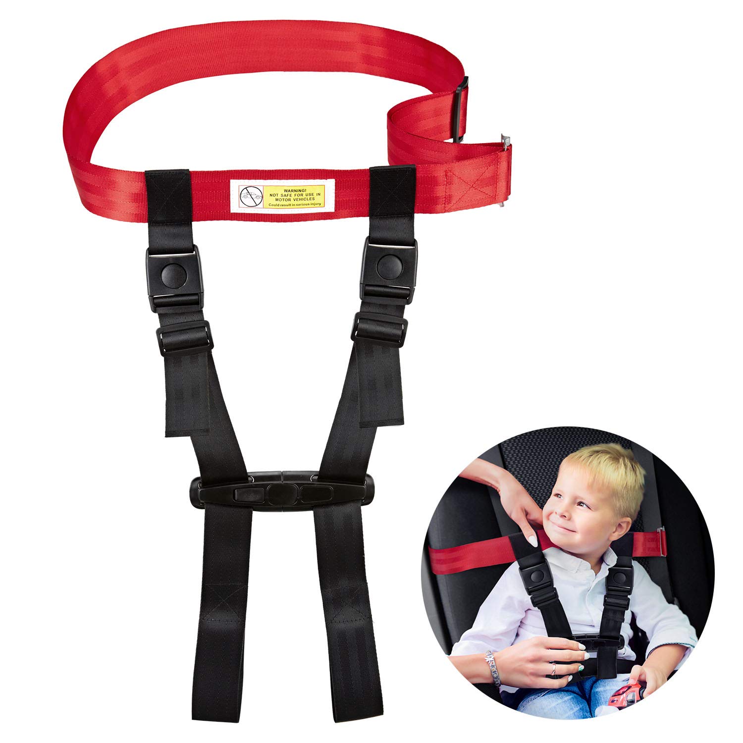 Child Safety Harness Airplane Travel Clip Strap, Travel Harness Safety