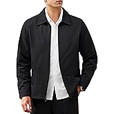 MAGNIVIT Men's Lightweight Jacket Windbreaker Business Casual Coat Laydown Collar Zip Up Jacket with 3 Pockets