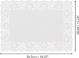 BELLE VOUS 100 Pack White Rectangle Lace Paper Doilies 36.5 x 26cm 14.37 x view 2