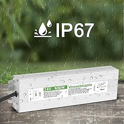 24V Power Supply 400W, 90-130V AC to 24V DC 16.7A