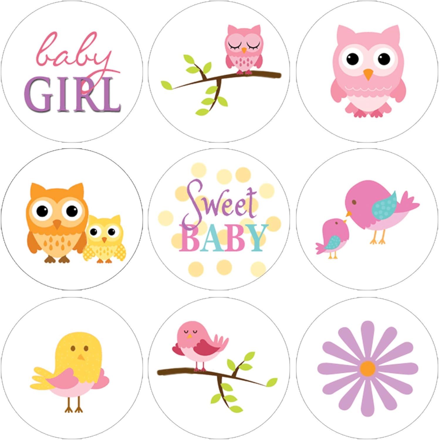 Amazoncom Pink Owl Baby Shower Favor Stickers 180 Labels Kitchen Dining Amazoncom Pink Owl Baby Shower Favor Stickers 180 Labels Kitchen Dining