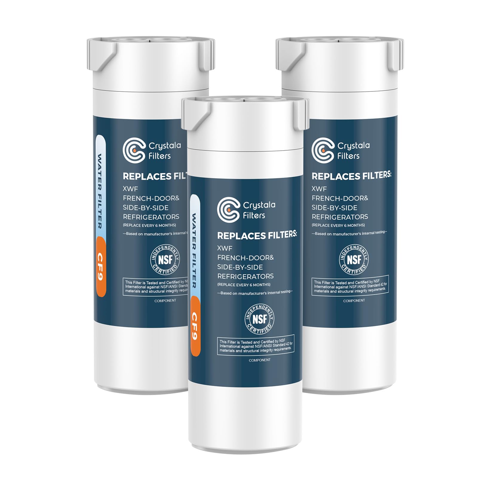 Photo 1 of Crystala Filters XWF Replacement for GE XWF Refrigerator Water Filter Pack of 3 (Not XWFE)