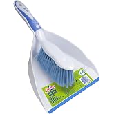 Spontex Dustpan and Brush Set, White, 2 Count (Pack of 1)