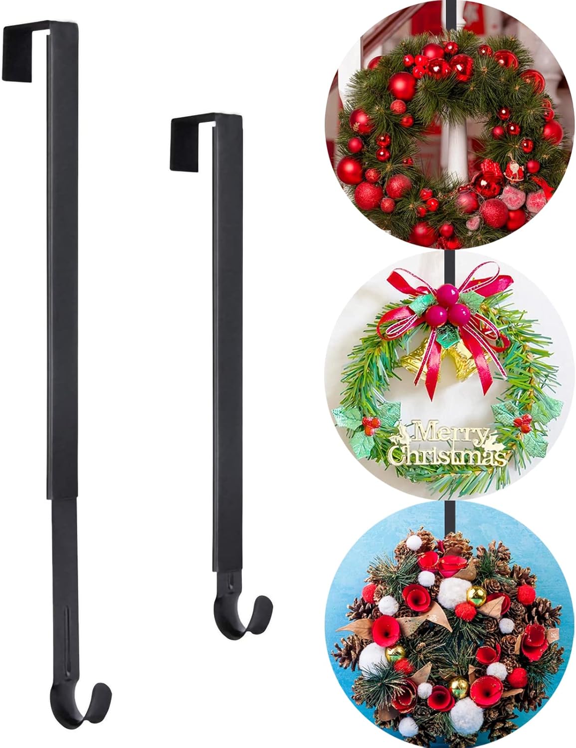 Wreath Hangers - Christmas Wreath Hanger, Adjustable Wreath Hanger for Front Door 15