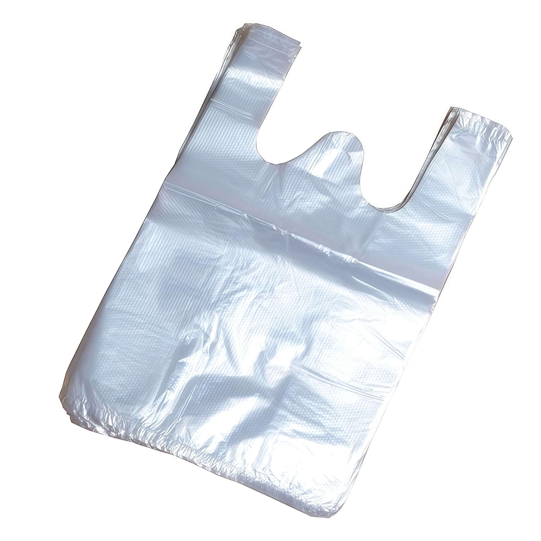 100Pcs 24x36cm/9.4x14inch Transparent Thickened Plastic Vest Bags Carrier Bag Food Shopping Takeaway Pouches Merchandise Grocery Bags for Supermarket Delivery Storage