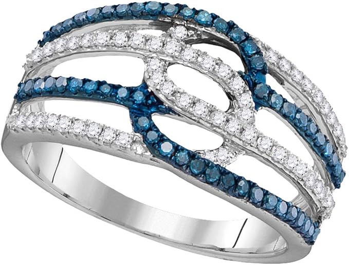 0.46CTW BLUE DIAMOND FASHION RING Clothing