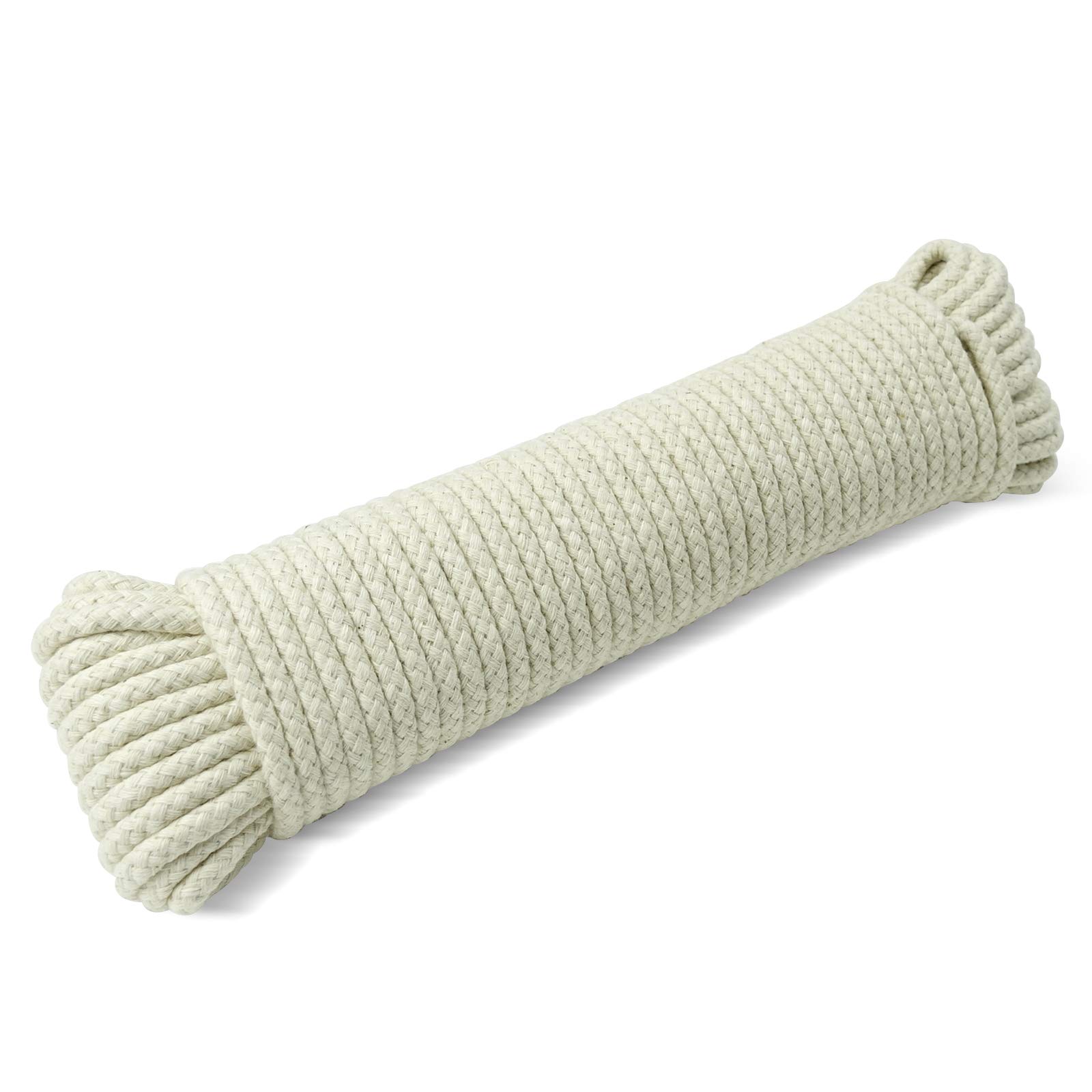 Washing Line Rope Outdoor Clothes Line Laundry Line Outdoors Multipurpose Braided Cotton Soft Rope for Garden, Arts and Crafts | 4mm (30M)