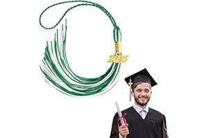 QONCV 2025 Graduation Tassel,Class of 2025 Tassel Graduation,2025 Tassel for Graduation Cap,Charm Ceremonies Accessories for Graduates,Graduation Gown Decoration Tassel Cord for Graduation Green and White