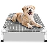 Tensorsine Elevated Pet Bed Dog Cot- Raised Pet Bed for Small Dogs | Detachable Dog Bed, Indoor and Outdoor Use, Breathable cotton fabric, Sturdy Stainless steel frame,Non-Slip Feet