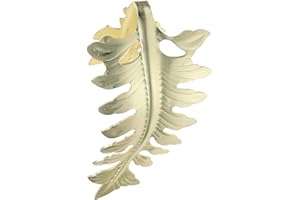 Veemoon Leaf Shaped Metal Curtain Hook Gold Finish, Home Curtain Holdback Tieback for Living Room Window