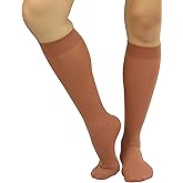 ToBeInStyle Women’s Opaque Knee High Nylon Fashion Socks Solid & w/Front Satin Bow