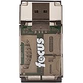 Focus All in One High Speed USB 2.0 Card Reader | Mbps PC and MAC compatible, Types memory cards SD, SDHC, micro SD, MMC, TF, M2, and PRO Duo, Transfer 480