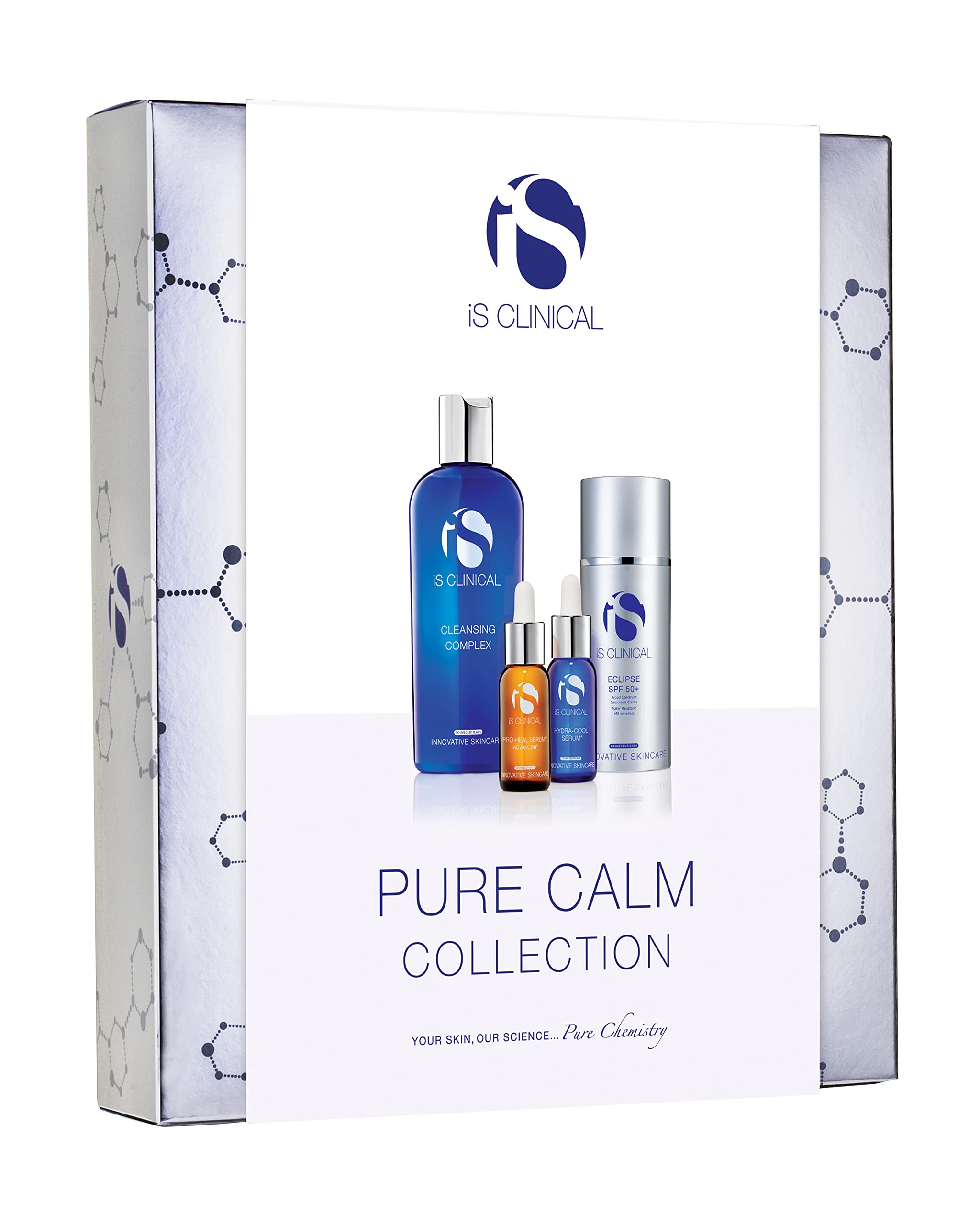 iS CLINICAL Pure Calm Collection - Calming Skincare Full Regime, Collection Gift Set, Perfect for Red or Irritated Skin