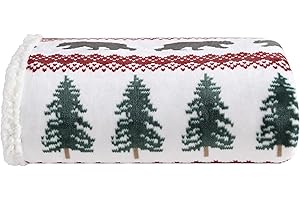 Eddie Bauer - Throw Blanket, Ultra-Soft Plush Blanket with Faux Shearling Popcorn Fleece Reverse, Oversized Bedding for Couch or Bed (Grizzly Peak Red, 50" x 60")