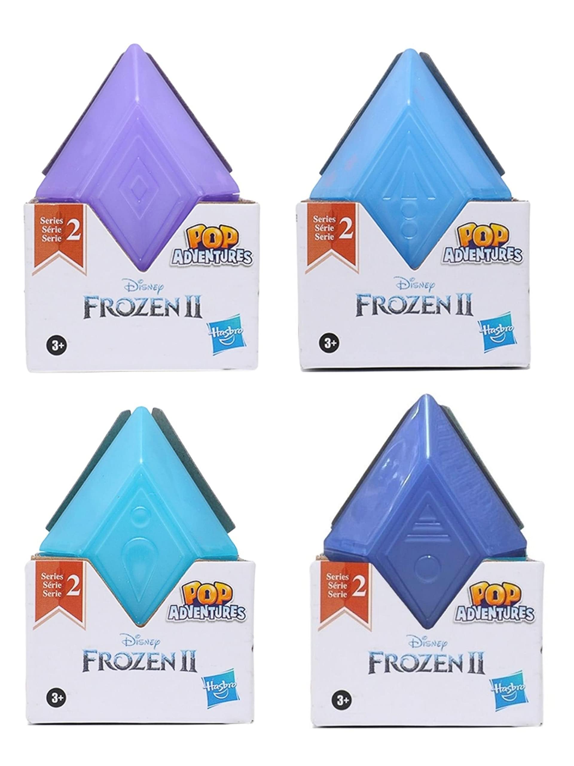 Frozen-2 Buosha Disney Pop Adventures Series 2 Surprise Blind Box With Crystal-Shaped Case and Favourite Frozen Characters - 4 Pack