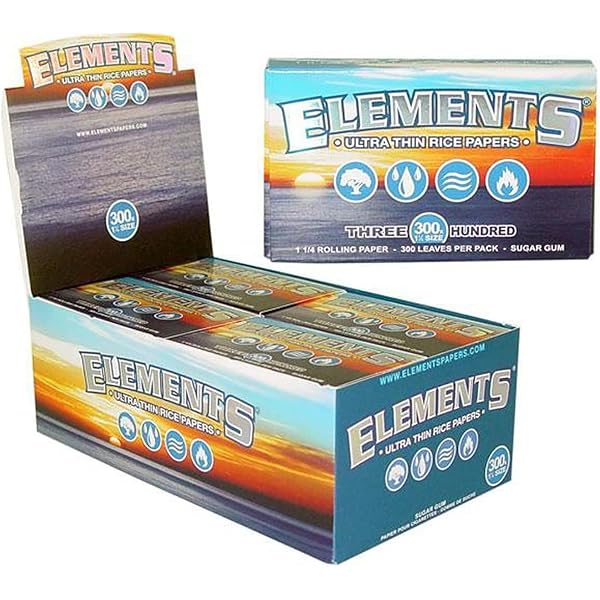 Elements Wide Rolling Tips - 50 Carnets De Papier à Rouler King Size Non Perforés
