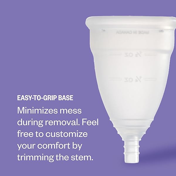 DIVA CUP – MEDICAL GRADE SILICONE CUP FOR PERIOD CARE – REUSABLE MENSTRUAL CUP – UP TO 12 HOURS OF CONTINUOUS WEAR – MODEL 1 (FOR MEDIUM TO HEAVY FLOW)