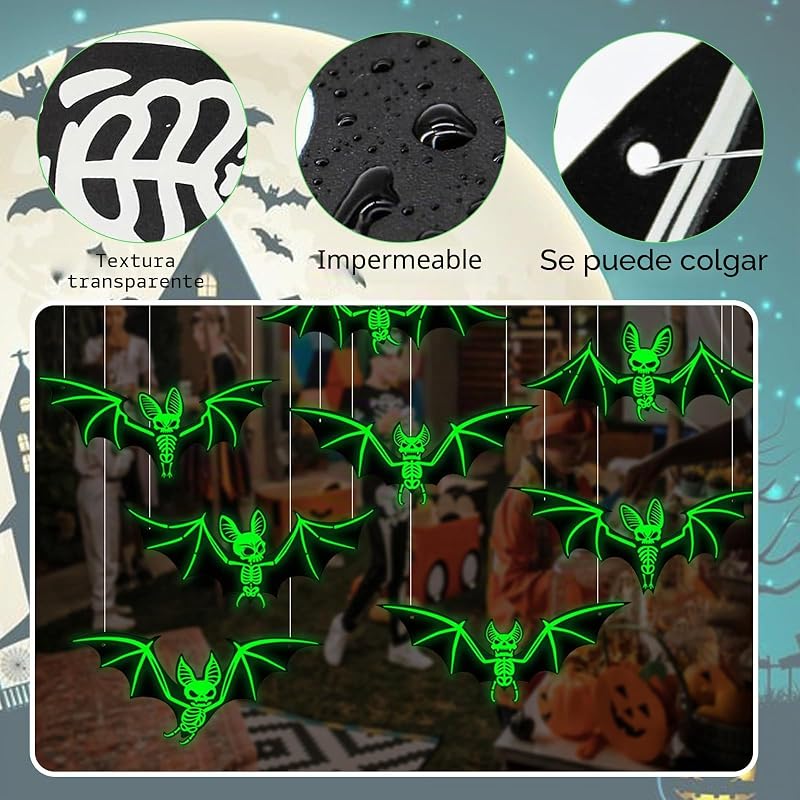 Halloween Decoracion Contiene 10 Adornos Murciélago — foto 3 de 7