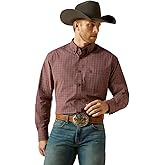ARIAT Men Pro Series Travis Classic Fit Shirt Burgundy