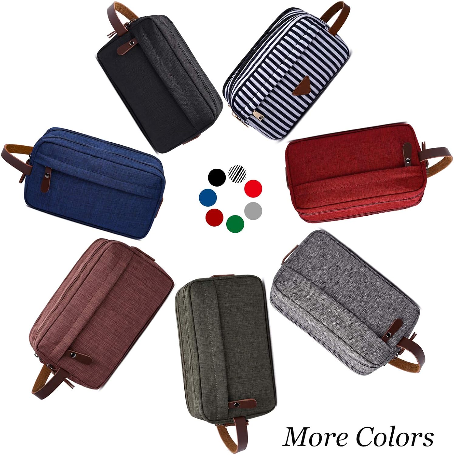 Men's Toiletry Bag Travel Dopp Kit Bathroom Shaving Organizer for Toiletries(Black): Clothing