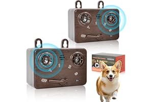 GLOSSYEND Anti Barking Device, 50 FT Ultrasonic Dog Barking Control Device, 4 Modes Bark Box,Neighbor Dog Silencer, Dog Barking Silencer for Indoor and Outdoor Use, Waterproof Dog Barking Deterrent 2PCK