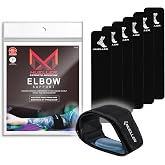 MUELLER Esports Medicine Adjustable Elbow Brace with Gel Pad for Men and Women, Elbow Pain Relief Support Sleeve, 6 KTape Strips Included, Ideal for Gamer's Console and Mouse Elbow, Black, One Size
