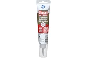 GE Advanced Silicone Kitchen & Bath Sealant, Clear, 82.8 ml Tube, Pack of 1