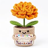 Rosekeep Dia de Los Muertos Decorations, Crochet Marigold Flowers | Day of the Dead decoration, Ofrenda Decorations for Altar, Halloween Gifts For Women