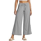 Willit Women's Wide Leg Pants UPF 50+ Swim Beach Pants Lightweight Travel Pants Quick Dry Sun Protective