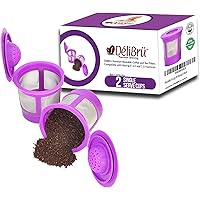 Reusable K Cups for Keurig 2.0 & 1.0 - Pack of 2 (Purple) - Easy to Clean - Universal Keurig Reusable Coffee Pods by…
