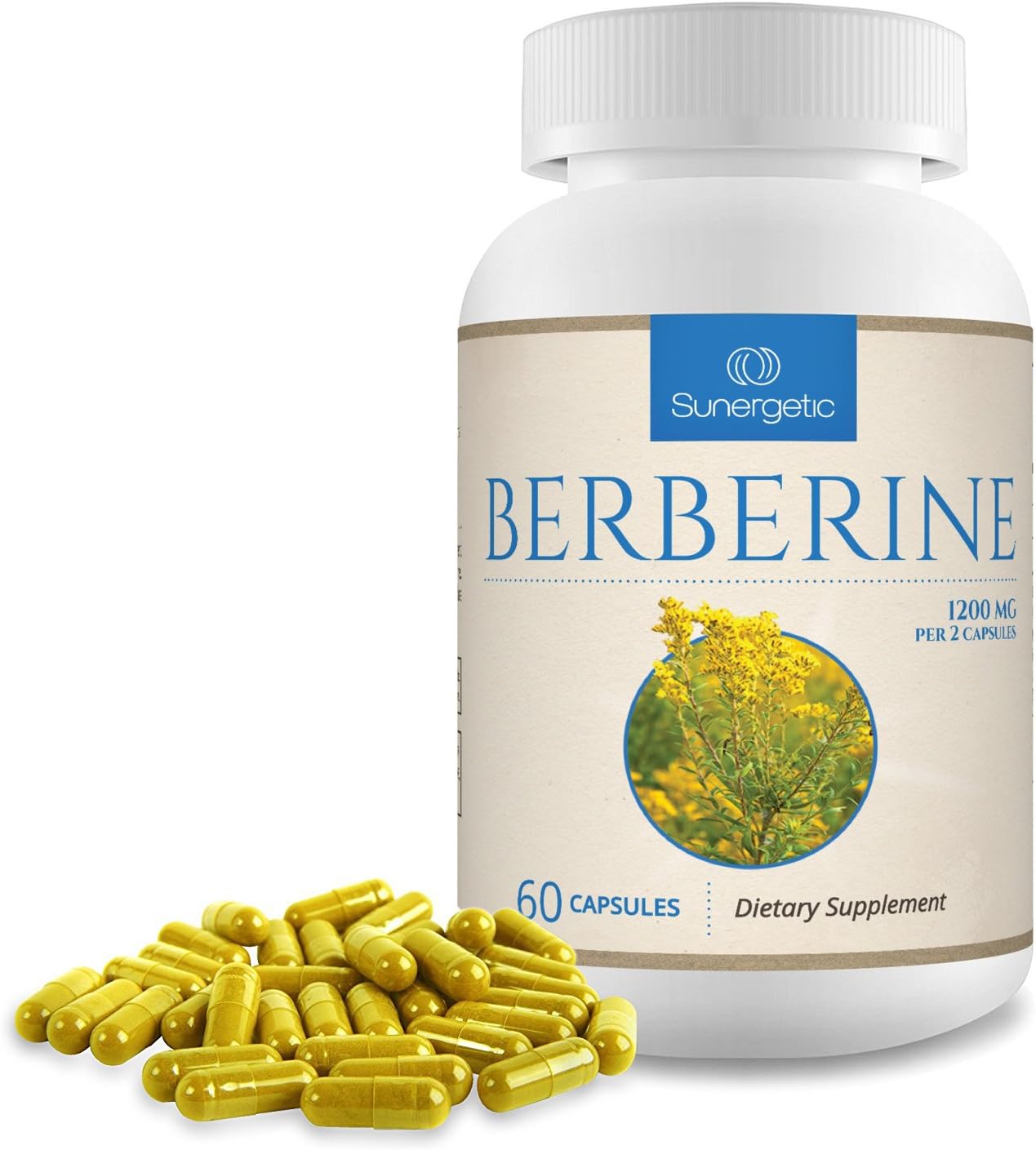 Premium Berberine Supplement -1,200 mg of Berberine Per Serving – Non-GMO Berberine HCI Supplement- Powerful Berberine Health Formula - 60 Berberine Capsules: Health & Personal Care
