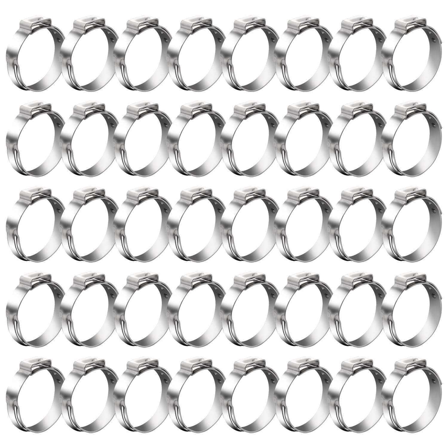 Photo 1 of YTKavq Single Ear Hose Clamps,34.9mm-38.1mm 304 Stainless Steel Hose Clamp Tool for Pipe Fitting Connections(40 Pcs)