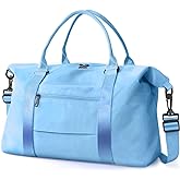 Travel Duffle, Waterproof Weekender Carry On Tote for Women, Travel Essentials Sport Gym for Men, Hospital Bag for Labor and Delivery, Overnight Luggage With Trolley Sleeve