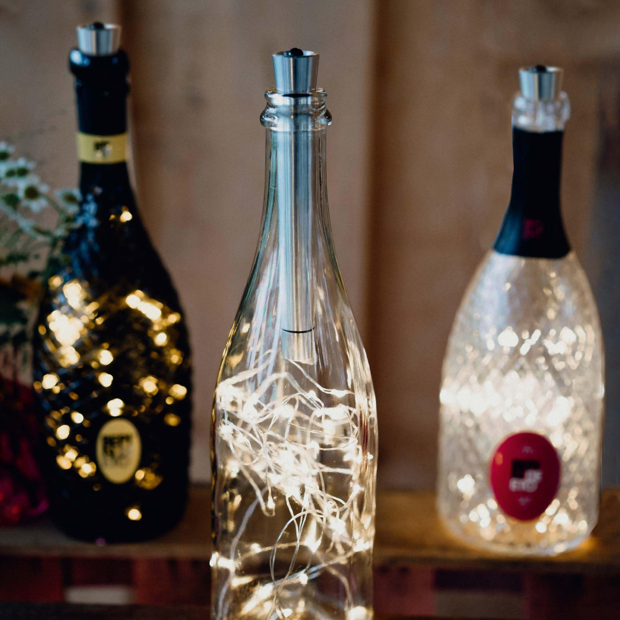 Hellum Bottlelight Sets, Metal, 3 x 20 LED (AA)