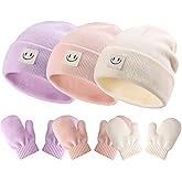 FURTALK Baby Beanie and Mittens Set Toddler Beanie Warm Winter Hat Gloves Newborn Boys Girls