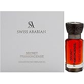 Swiss Arabian Secret Frankincense - Luxurious Concentrated Perfume Oil - Long Lasting Artisan Perfume with Notes of Rose, Violet, and Oud - 0.4 oz