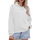 Floral Find Womens Casual Long Sleeve Mock Cowl Neck Sweatshirts Loose Fit Fall Pullover Tops