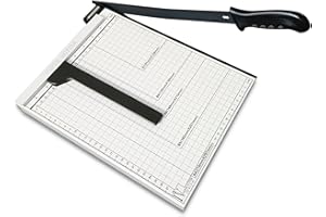 MAIDOMA Guillotine Paper Cutter 12 inch,10 Sheets Capacity,Paper Cutters with Magnetic Guide and Safety Lock,Paper Trimmer for Cardstock,School and Office