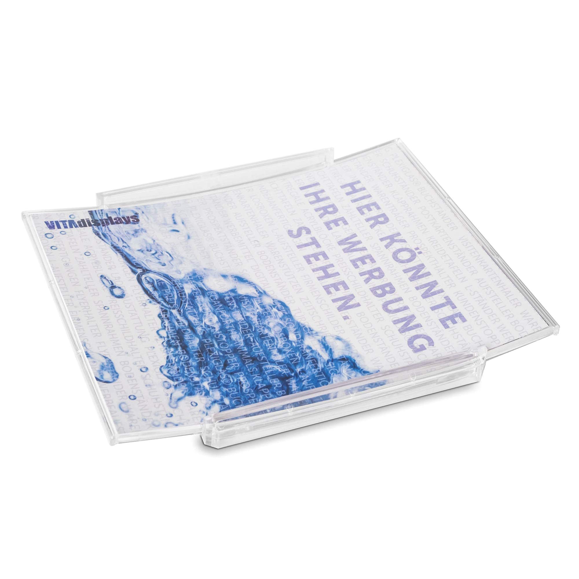 VITAdisplays® Basic Cash Tray, Transparent, Customisable with Paper Insert (PX-020)