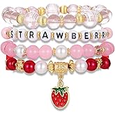 72ore Strawberry Bracelet Strawberry Accessories Red Bracelets for Women Fruit Jewelry Valentines Day Outfit for Women