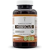 Secrets of the Tribe Hibiscus USDA Organic | Made with Vegetarian Capsules and Certified Organic Hibiscus Sabdariffa Dried Flower (120 Capsules)