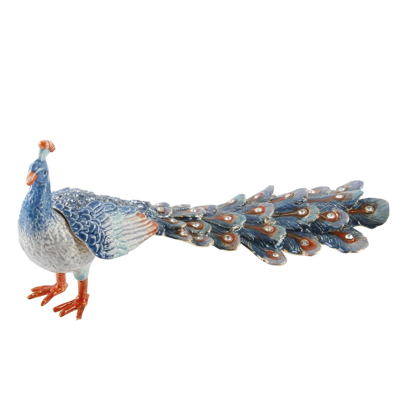 Treasured Trinkets Peacock Trinket Box - Ornament