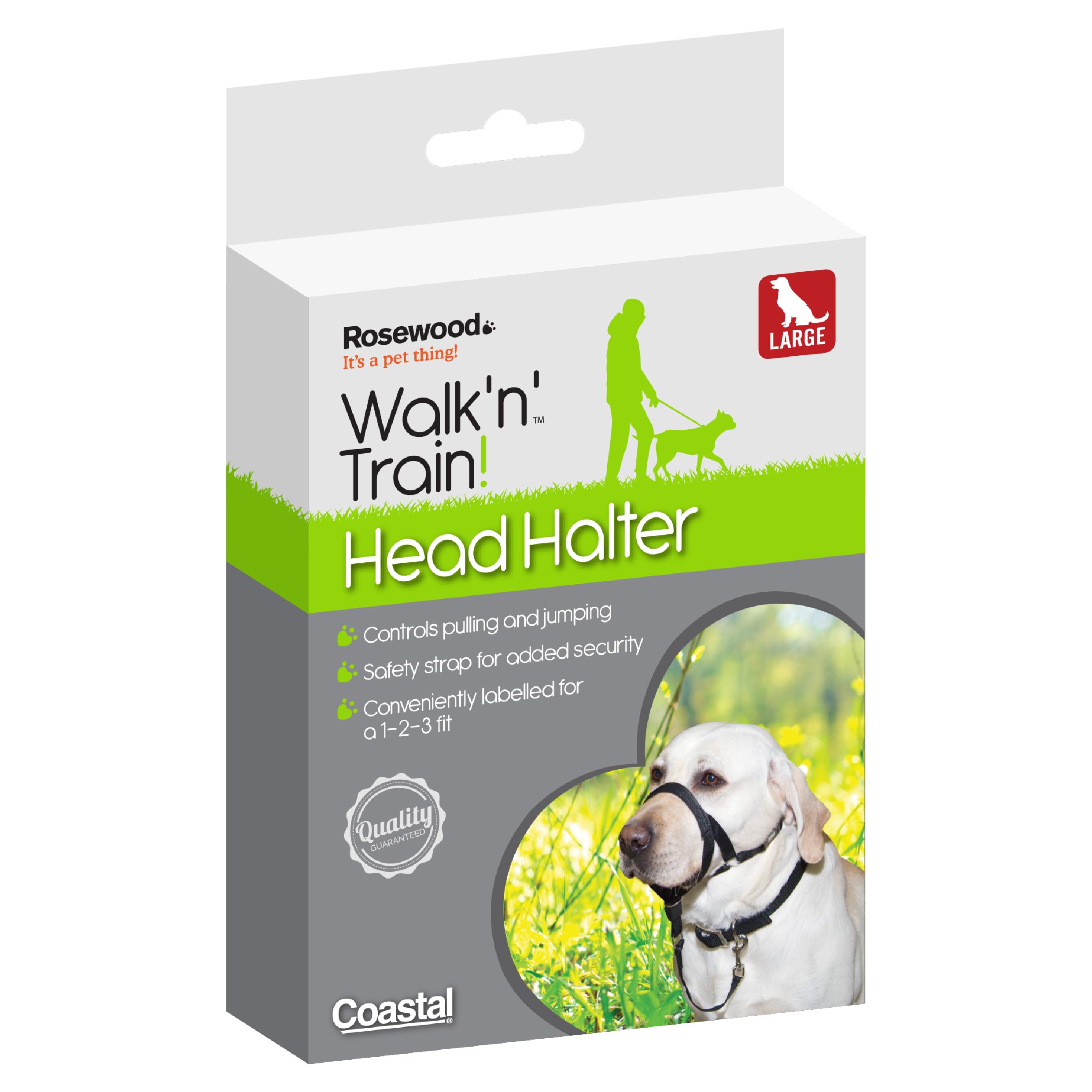 Rosewood Halter Head Dog Collar, Large – Fully Adjustable, Gentle No-Pull Training Aid, Reduces Pulling Without Neck Strain, Comfortable, Secure Fit, Ideal for Leash Training and Behaviour Control