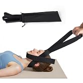 WEBGM Y Neck Strap Traction Device for Pain Relief, Cervical Neck Stretcher with Comfort Handle and Chin Strap, Spine Chiropractic Decompression Tool