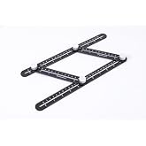 PEC Tools Professional Multi-Angle Measuring Ruler &ndash; Heavy Duty Metal Template Tool with Laser-Etched Imperial &amp; Metric Markings &ndash; Adjustable 4-Sided Layout Tool for Carpentry, Tiling, &amp; DIY Flooring