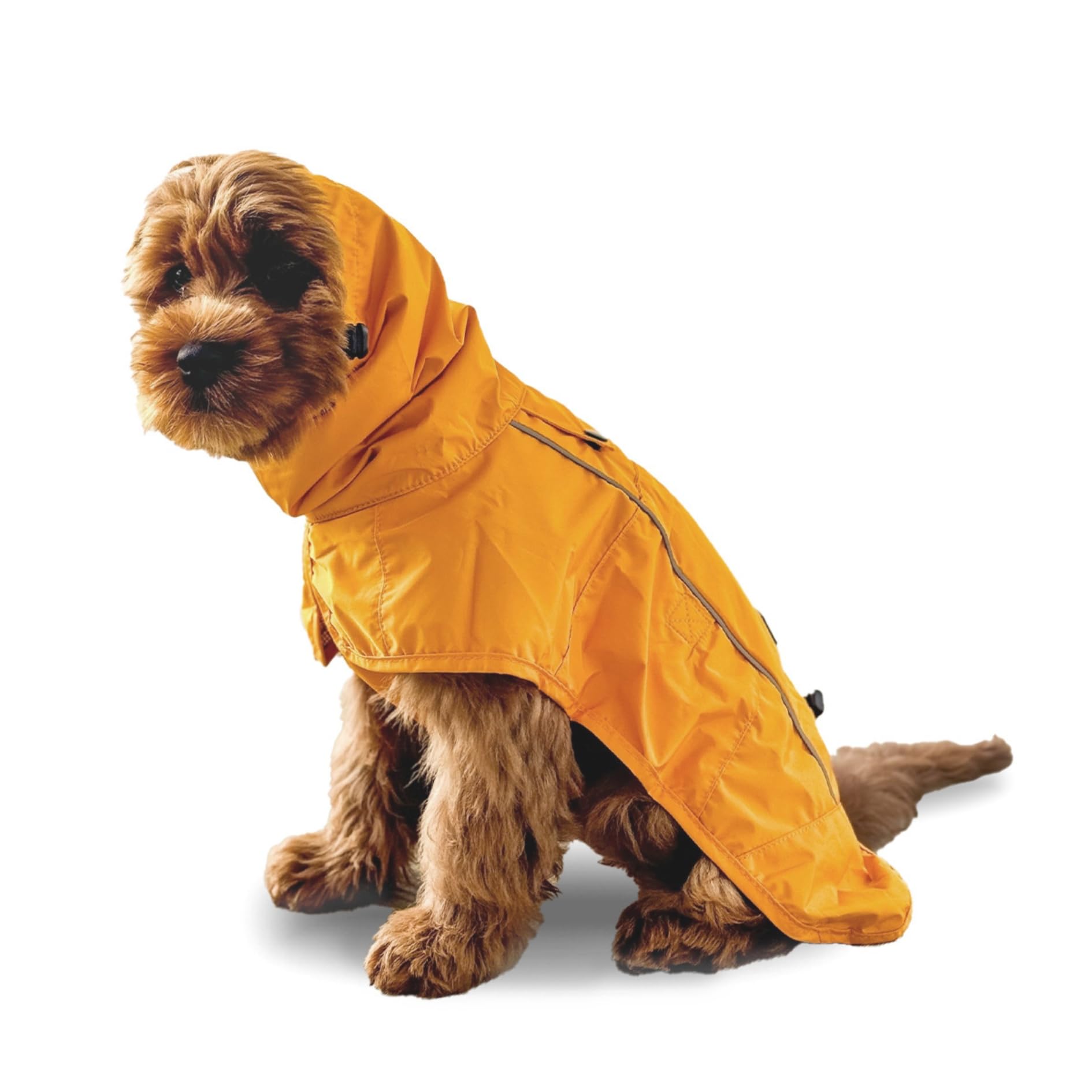 Spark Paws Dog Raincoat, Waterproof Coat Rain Jacket for Small Medium Large Dogs, Reflective Breathable Full-Body Coverage - Mustard Yellow - S — image 1