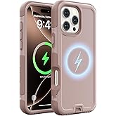 Follaroma for iPhone 16 Pro Max Case, Compatible with MagSafe, Heavy Duty Shockproof Protective Phone Case, Anti-Drop Protection, Dual Layer Magnetic Phone Cover for iPhone 16 Pro Max,6.9",Light Brown