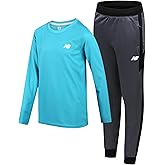 New Balance Boys Sweatpants Set - 2 Piece Athletic Bomber Jacket and Fleece Joggers Sweatpants Youth Activewear Set