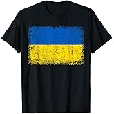 Vintage Ukraine Ukrainian Flag Pride Gifts T-Shirt Small